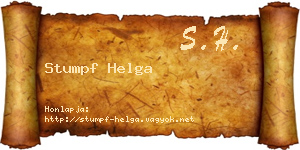 Stumpf Helga névjegykártya